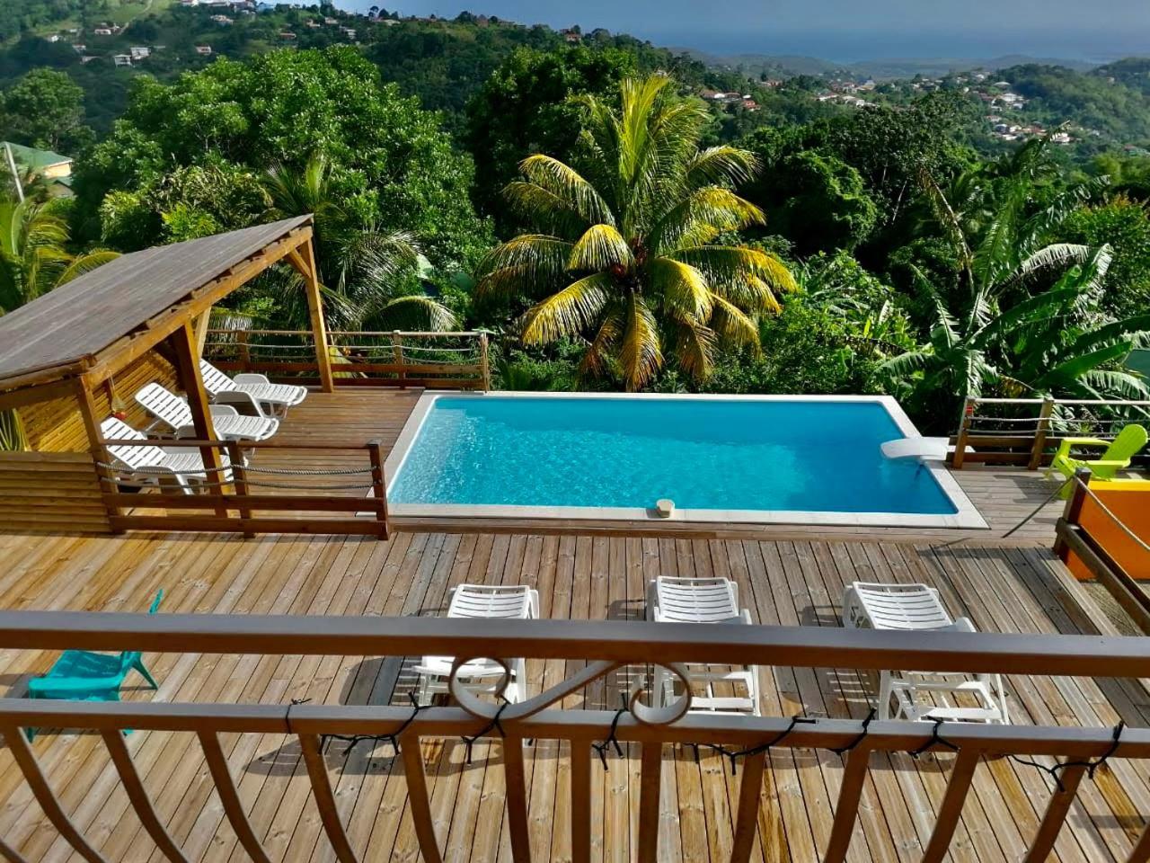 Riviere-Salee Villa Cosaroe 6-14 Pers Piscine Et Superbe Vue Mer Panoramique מראה חיצוני תמונה