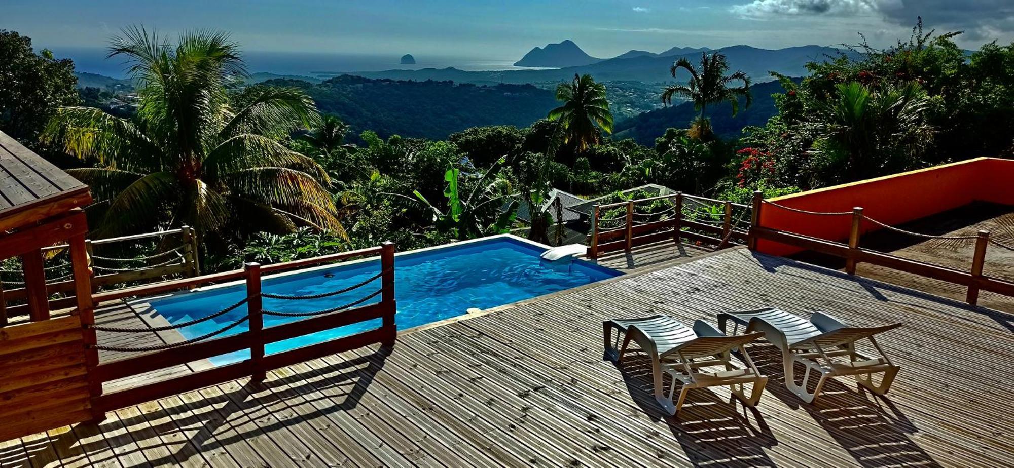 Riviere-Salee Villa Cosaroe 6-14 Pers Piscine Et Superbe Vue Mer Panoramique מראה חיצוני תמונה